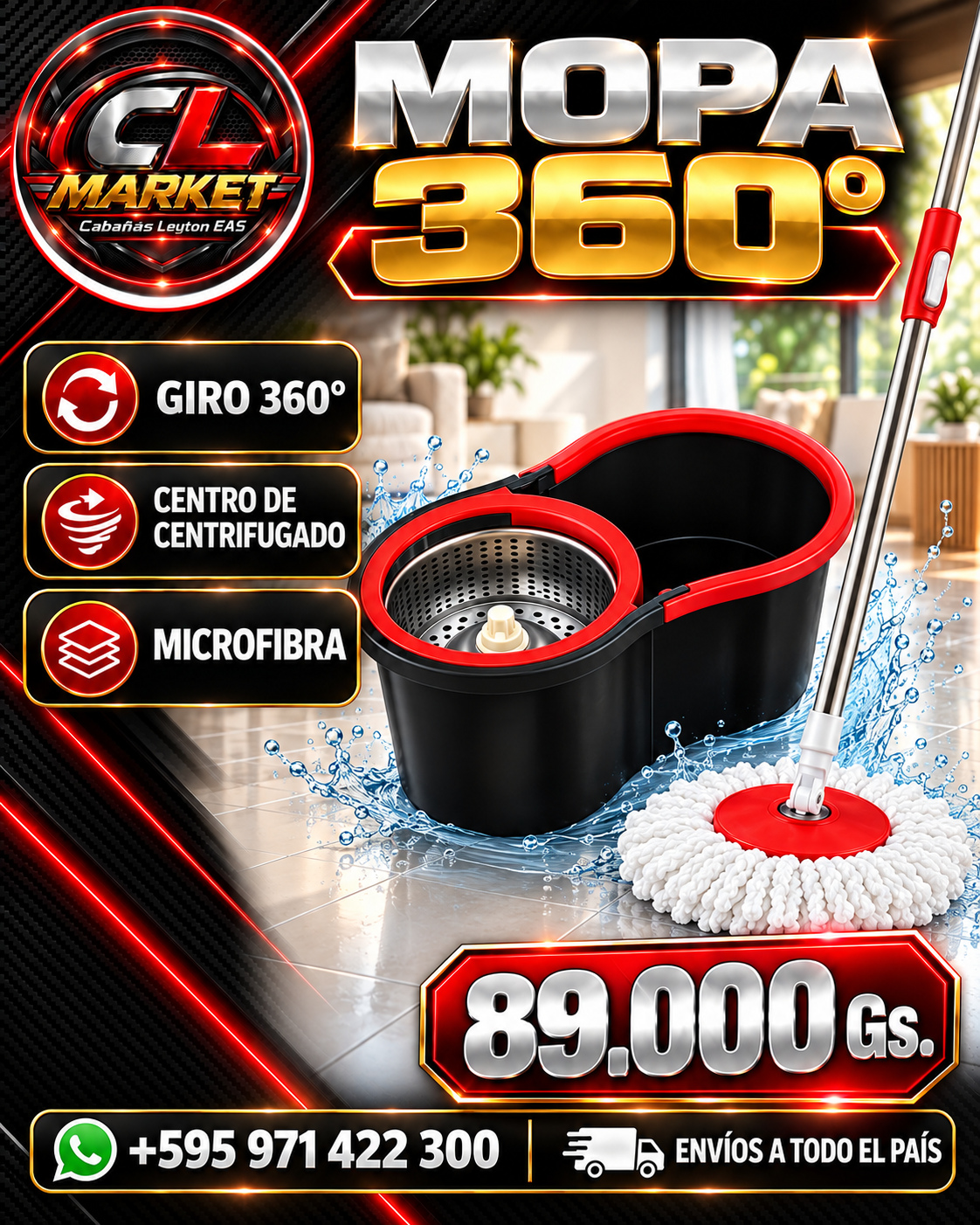 Mopa giratoria 360°